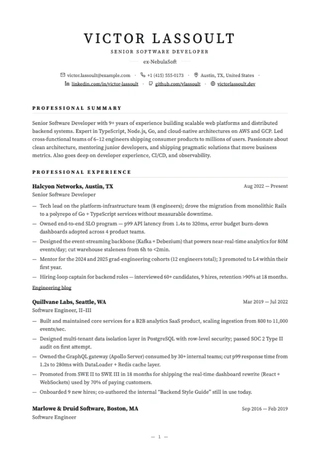Chronicle layout preview