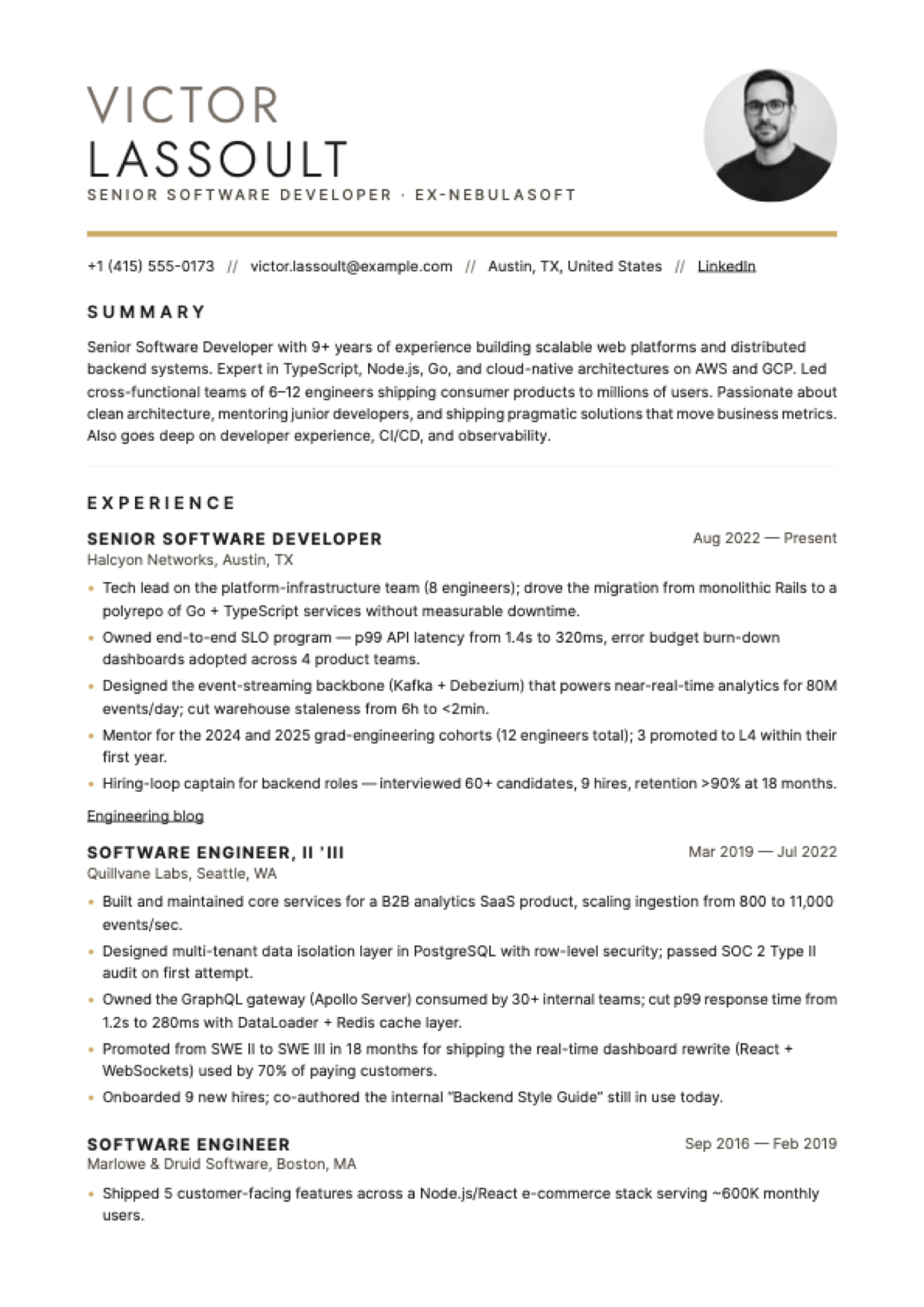 Linen layout preview