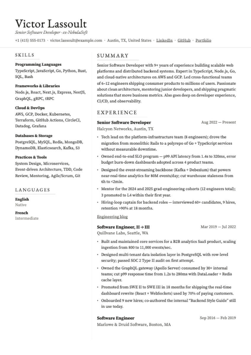 Quarto layout preview
