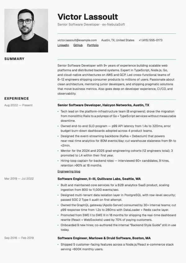 Portrait Premium layout preview